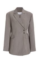 Ganni Melange Crepe Blazer