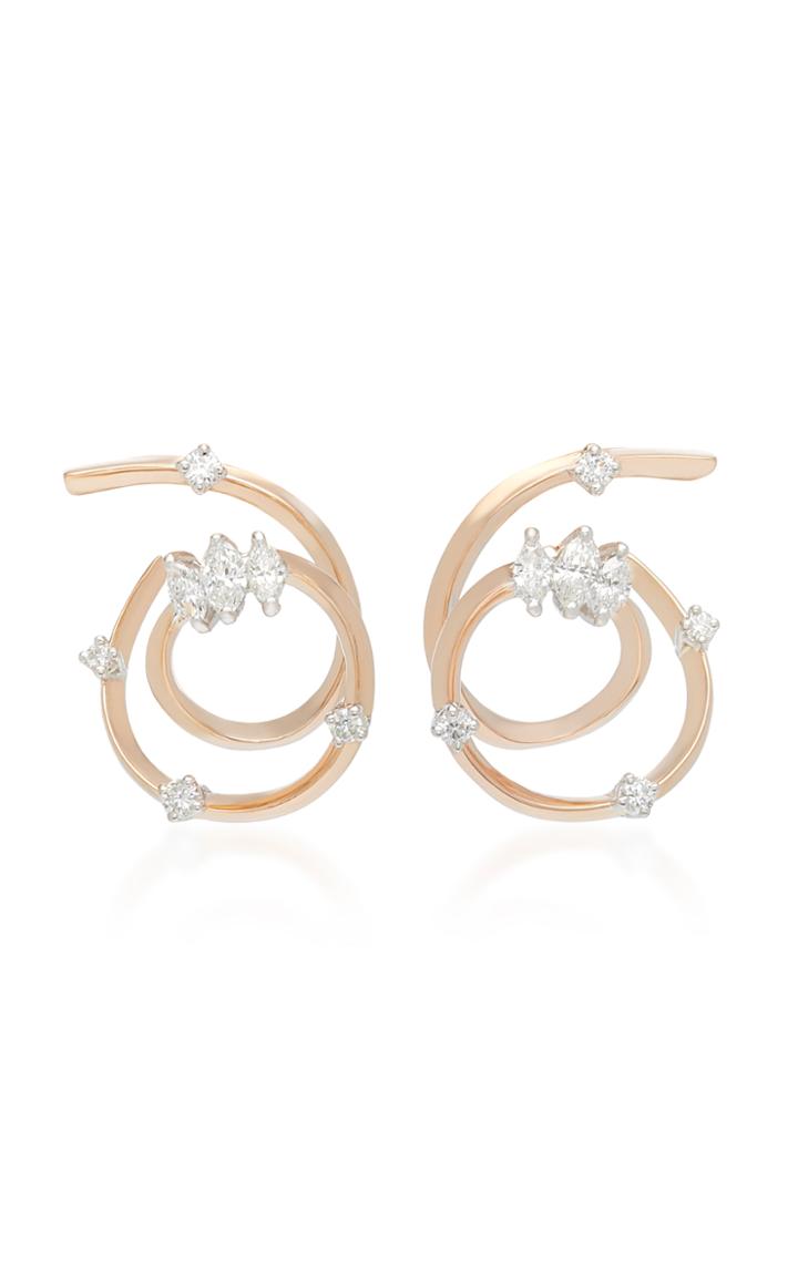 Yeprem Spiral Hoop Diamond Earrings