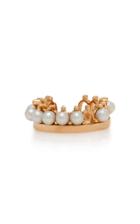 Nouvel Heritage Simple Lace 18k Rose Gold Pearl Ear Cuff