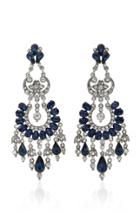 Ben Amun Silver-tone Crystal Earrings