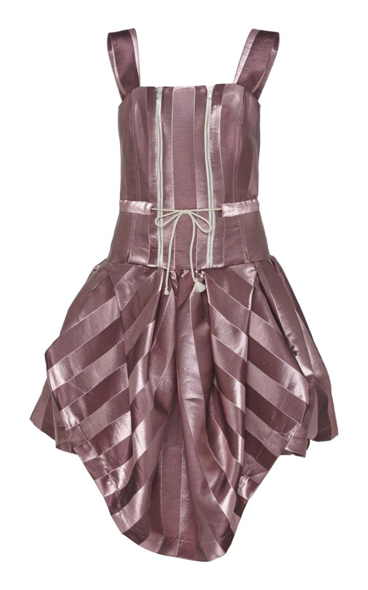 Tre By Natalie Ratabesi Silk Jacquard Wasp Dress
