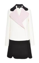 Giambattista Valli Cotton Silk Crepe Contrast Coat