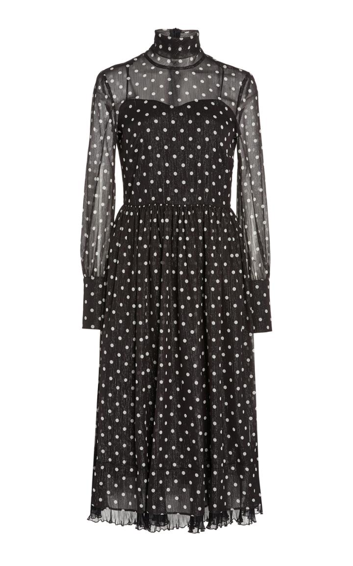 Moda Operandi Red Valentino Polka Dot Organza Midi Dress