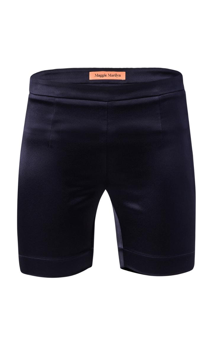 Maggie Marilyn Life Is Short Glossy Biker Shorts