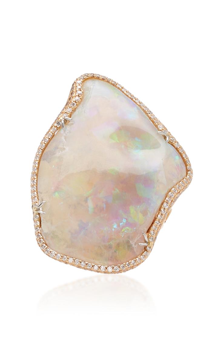 Kimberly Mcdonald Crystal Opal And Pave Diamond Ring