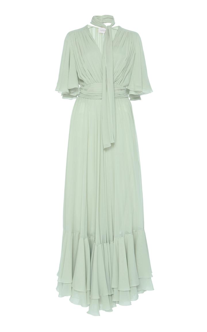 Giambattista Valli Necktie Silk Maxi Dress