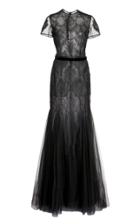Moda Operandi Costarellos Fina Metallic Lace-detailed Tulle Gown