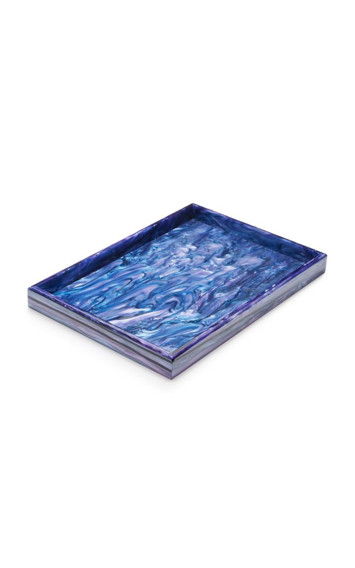 Edie Parker Purple Tie Dye Large Tray