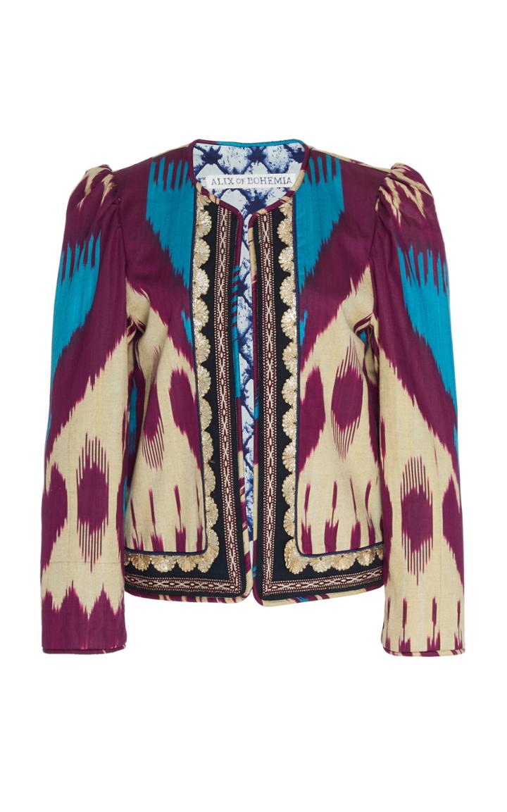 Moda Operandi Alix Of Bohemia Ultra Violet Silk-ikat Jacket Size: Xs