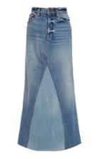 Khaite Magdelena Two-tone Denim Maxi Skirt