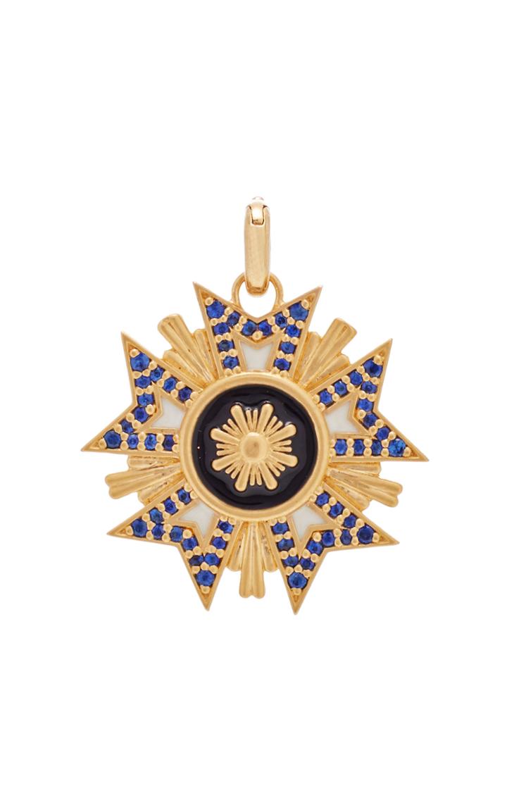 Moda Operandi Storrow 14k Gold And Enamel Military Emblem Charm