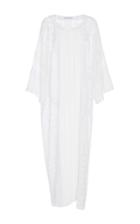 Oscar De La Renta Long Sleeve Drop Shoulder Caftan