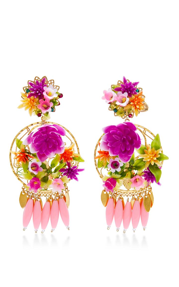 Mercedes Salazar Fiesta Flower Earrings