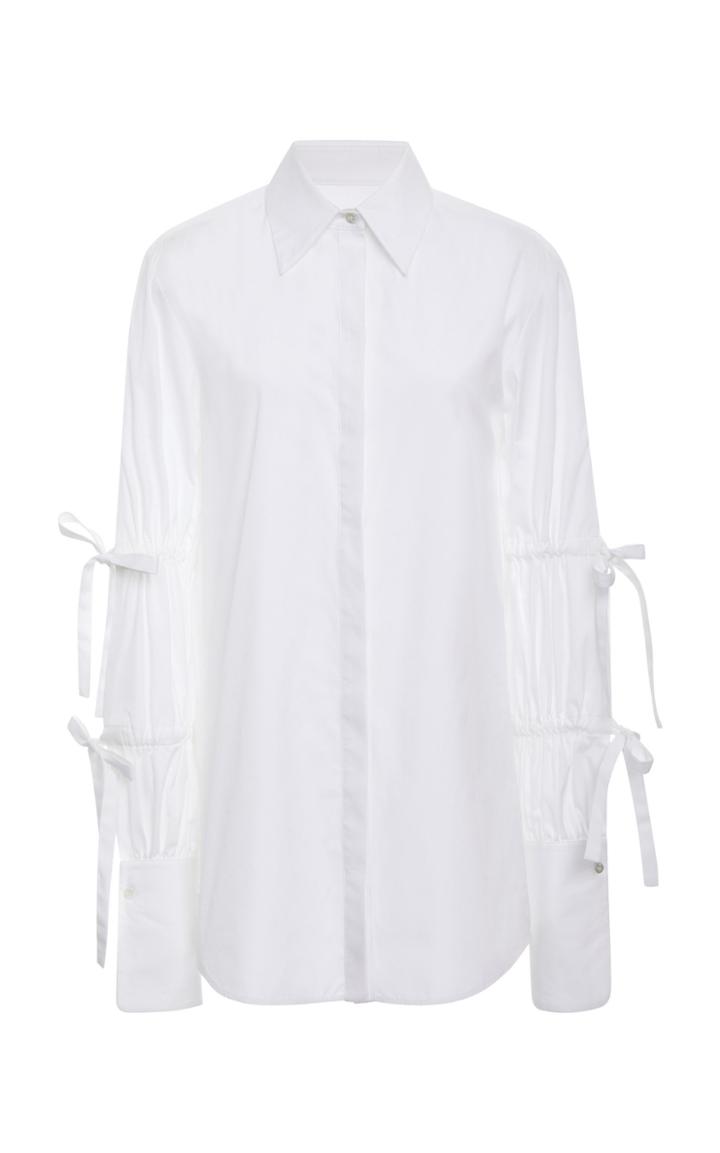 Victoria Victoria Beckham Tie Sleeve Button Front Shirt