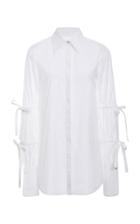 Victoria Victoria Beckham Tie Sleeve Button Front Shirt
