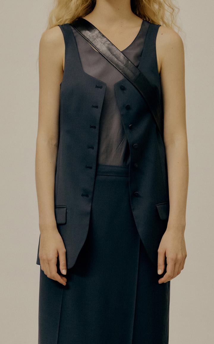 Moda Operandi Low Classic Organza And Wool-blend Layered Vest
