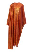Moda Operandi Valentino Draped Sequined Silk Gown Size: 36