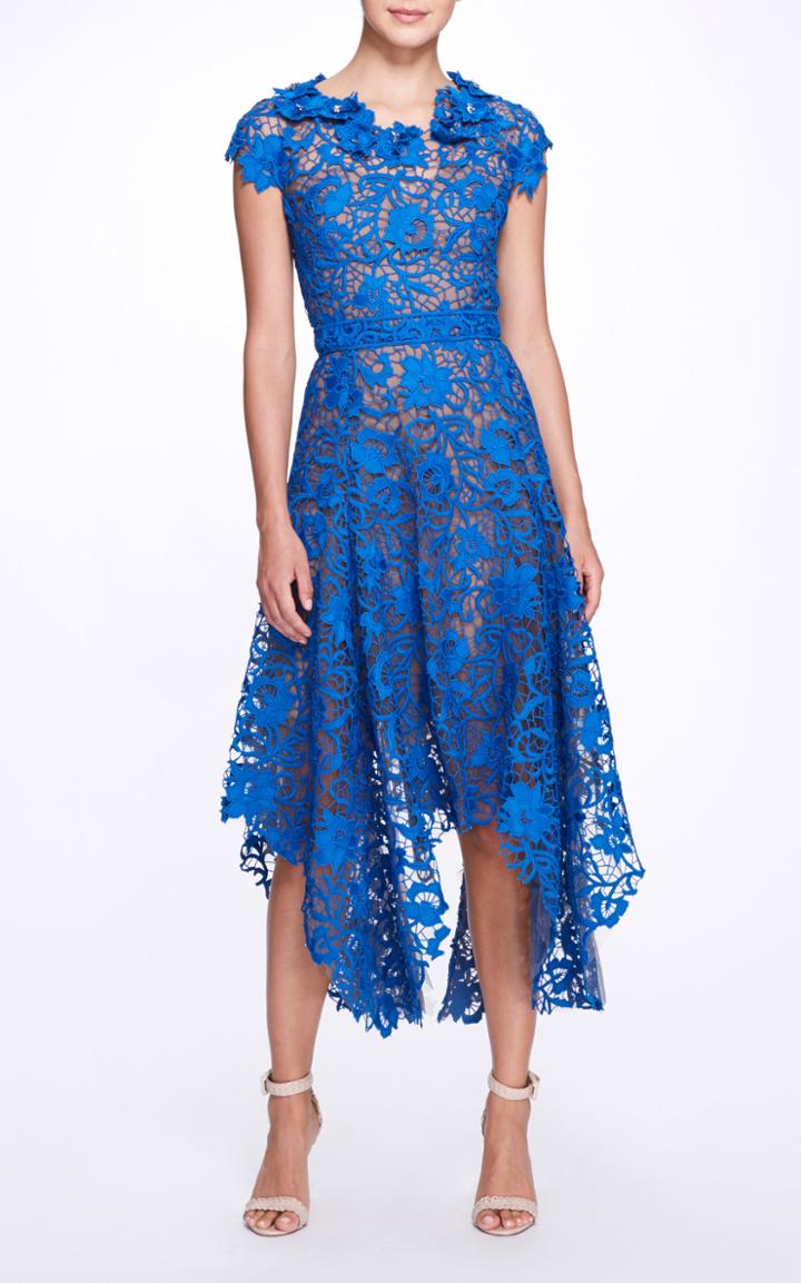 Moda Operandi Marchesa Guipure Lace Handkerfchief Dress