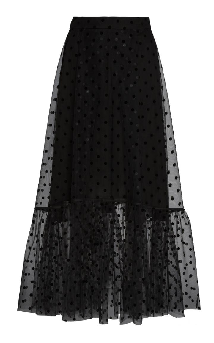 Huishan Zhang Allison Polka-dot Tulle Skirt