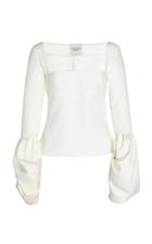 A.w.a.k.e. Fitted Puff Crepe Top