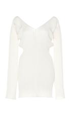 Low Classic Off-the-shoulder Ribbed Linen-blend Top