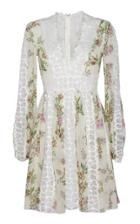 Giambattista Valli Silk Blouson Sleeve Dress
