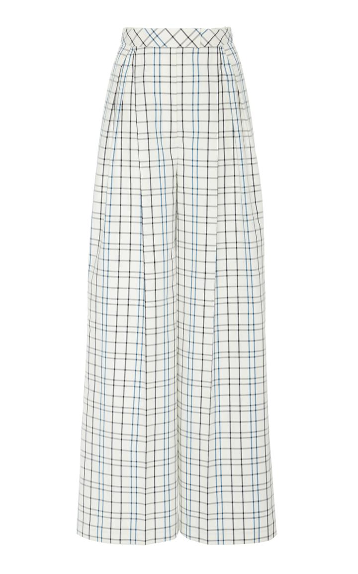 Carolina Herrera Printed Wide-leg Cotton-blend Pants