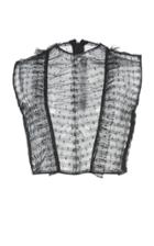 Giambattista Valli Pleated Swiss Dot Crop Top