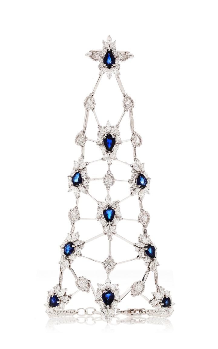 Yeprem Diamond And Sapphire Ring And Bracelet Chain