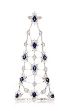 Yeprem Diamond And Sapphire Ring And Bracelet Chain