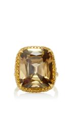 Paolo Costagli Cushion Shape Zircon And Yellow Diamond Ring