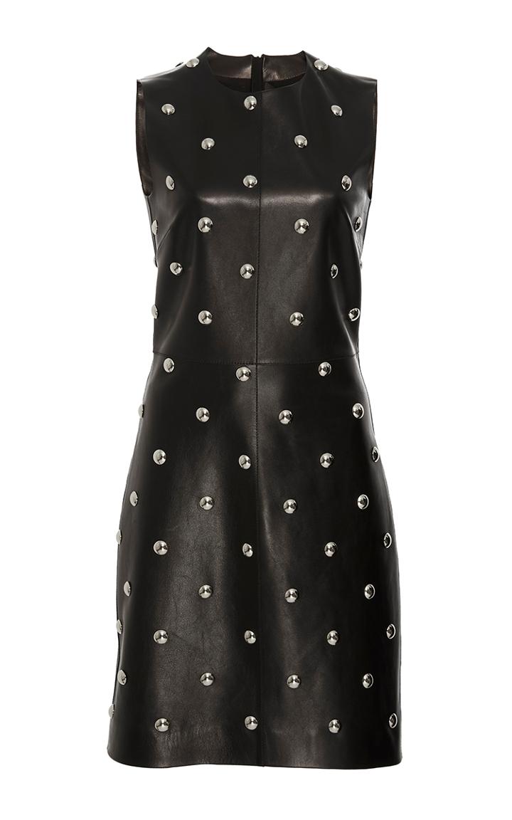 Alexander Wang Studded Leather Sheath Dress