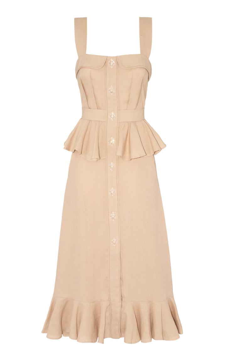 Anna Mason Olivia Linen Midi Dress