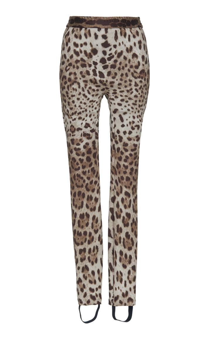 Dolce & Gabbana Leopard Print Stirrup Pant