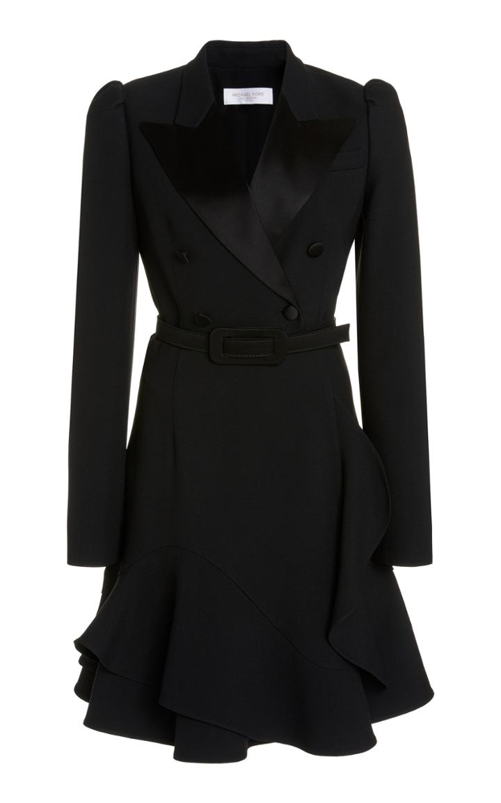 Moda Operandi Michael Kors Collection Belted Crepe Coat Dress