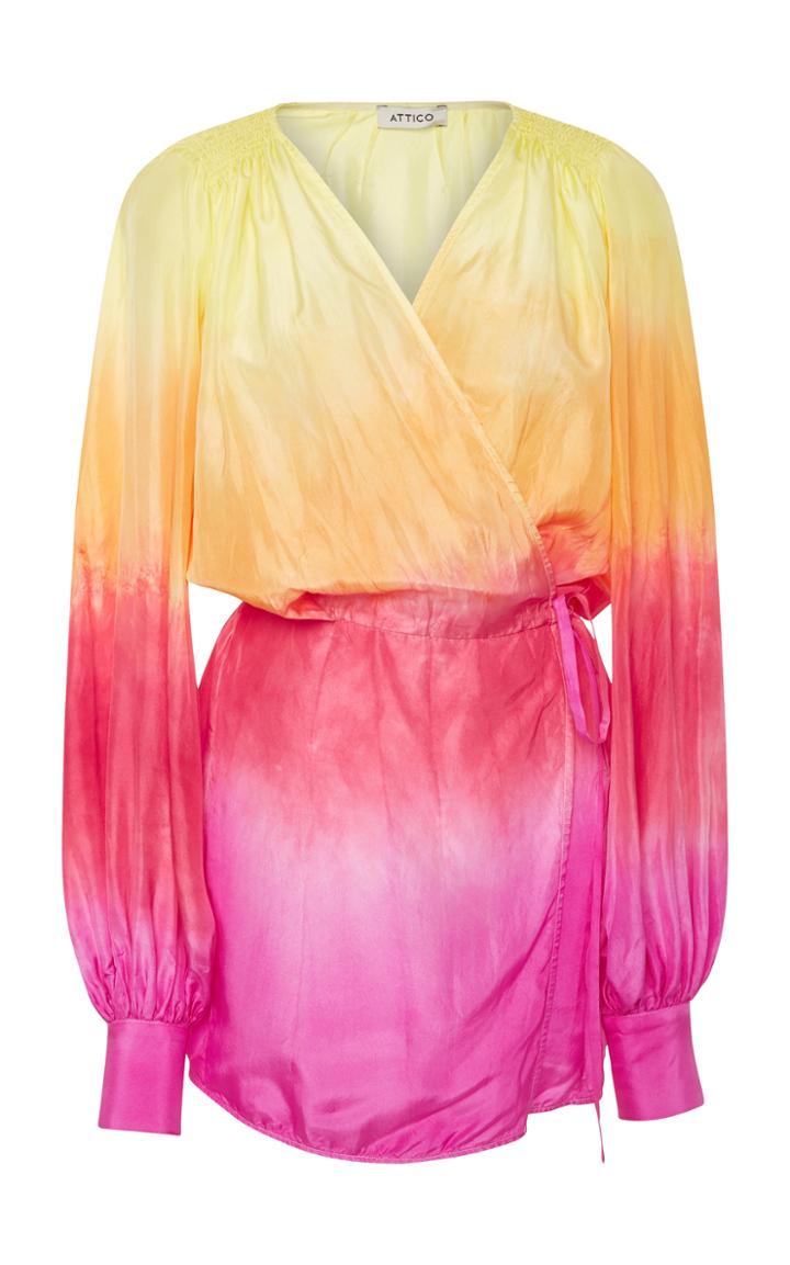 Attico Degrade Wrap Silk Dress
