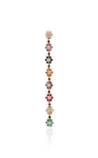 The Last Line 14k Yellow Gold And Rainbow Flower Drop Earrings