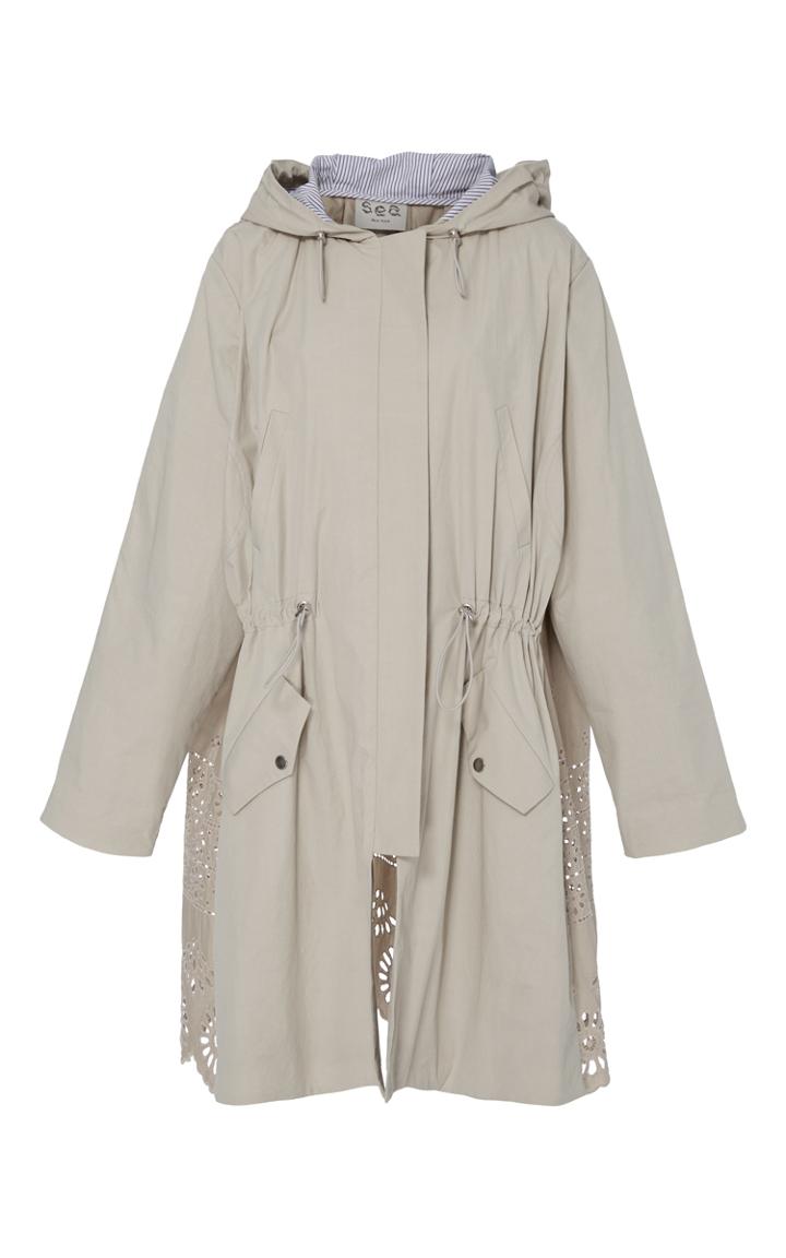 Sea Hooded Combo Eyelet Windbreaker