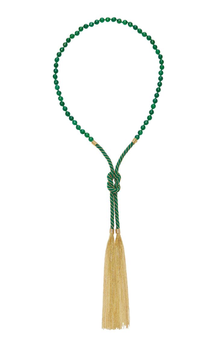 Rosantica Pace Gold-tone Acrylic Cotton And Quartz Necklace