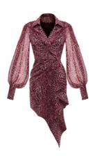 Rasario Leopard-print Chiffon Wrap Mini Dress