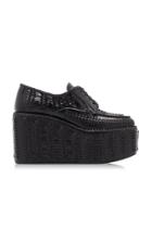 Moda Operandi Prada Woven Platform Loafers Size: 35.5