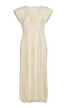 Sandra Mansour Kanzu Shredded Cotton-blend Dress