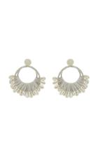 Johanna Ortiz Historia Natural Iraca And Shell Hoop Earrings