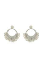 Johanna Ortiz Historia Natural Iraca And Shell Hoop Earrings