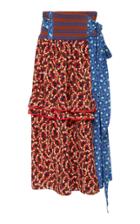 Marni Tiered Silk Midi Skirt