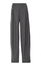 Derek Lam Button-detailed Wool-blend Straight-leg Pants