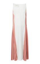 Cdric Charlier Colorblocked Pleated Midi Dress
