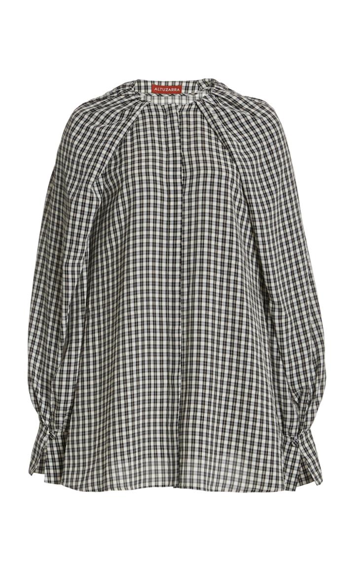 Moda Operandi Altuzarra Celandine Gingham Cape Top