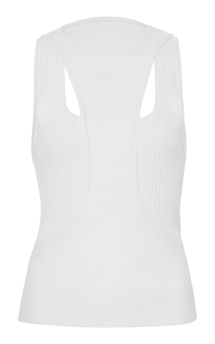 Moda Operandi Prabal Gurung Layered Ribbed-knit Cutout Tank Size: Xs