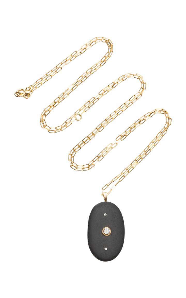 Cvc Stones Hypnotic 18k Gold Stone And Diamond Necklace